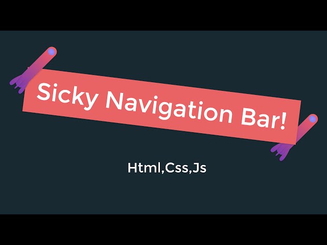 Sticky Navigation animation on Scroll! | Html, css and js