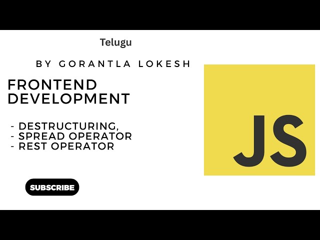 JavaScript Tutorial for Beginners #14 Destructuring, Spread Operator, and Rest Operator in JavaSc...