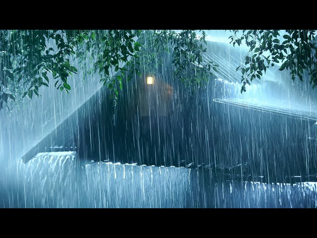 Instant Fall Asleep Fast, Deep Sleep with Night Thunderstorm | Heavy Rain & Soft Thunder on Tin Roof