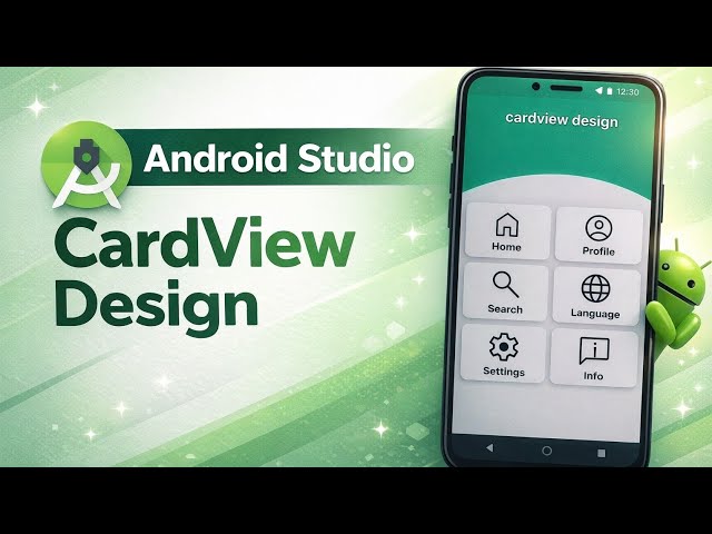 GridLayout CardView Layout Design in Android Studio | Bangla UI Tutorial 2026
