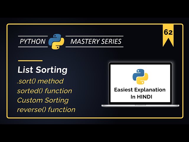 Python List Sorting Explained in Hindi | sort(), sorted() & Custom Sorting | Beginner Tutorial