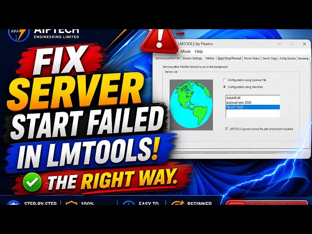 Fix Server Start Failed in LMTOOLS | Easy Solution Provided @AIPTECH 