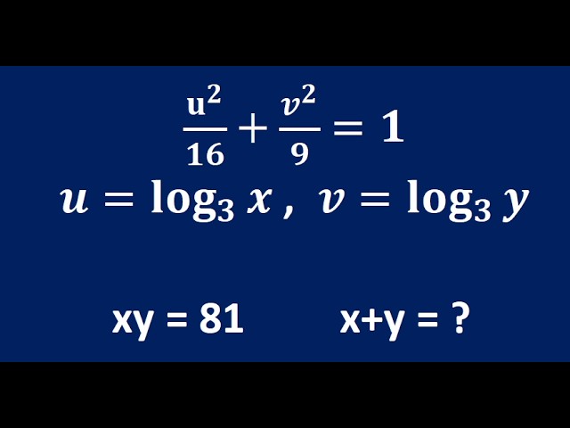 LOGARITHM EQUATION | Can You Find x+y? Almost Everyone Misses the Hidden Logarithm Geometry trick