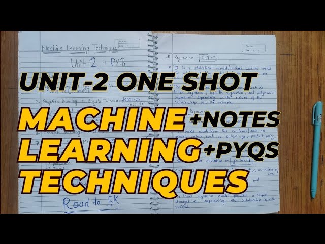 Machine learning Techniques Aktu | Unit-2 | MLT aktu | MLT PYQs | Aktu Exams | MLT