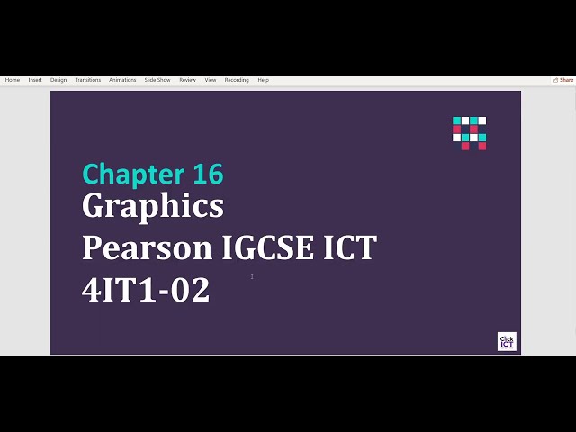 Chapter16: Graphics Pearson Edexcel International GCSE ICT 4IT1 -02)| Complete Course &Exam Revision