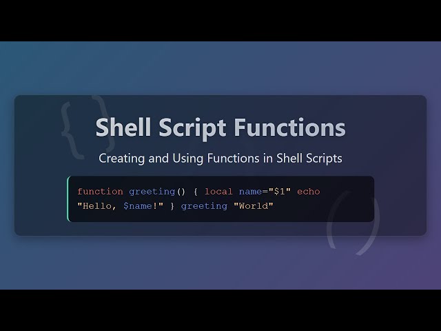 Shell Script Functions: A Beginner's Guide to Modular Scripting