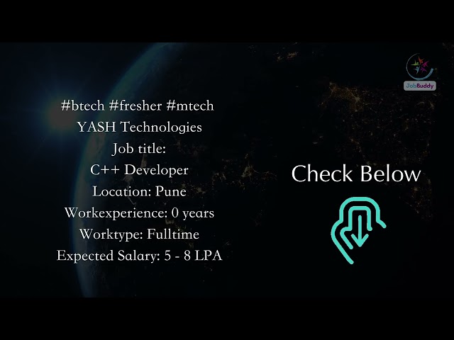 C++ Developer (YASH Technologies)