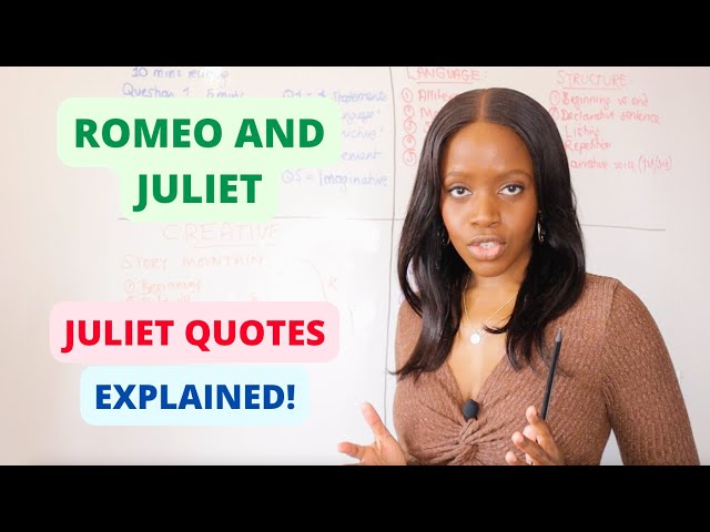 Juliet Character Analysis: Word Level Analysis For Juliet's Key Quotes | GCSE English Exams Revision