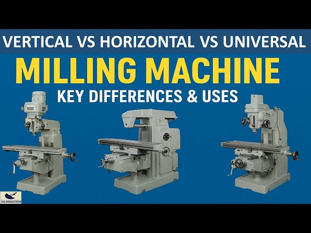 Vertical vs Horizontal vs Universal Milling Machine | Key Differences & Uses