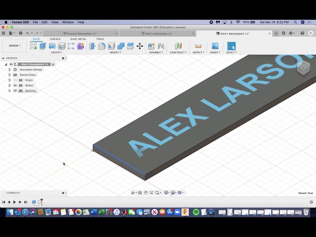 3D Printing Episode 4: Designing a Personalized Nameplate
