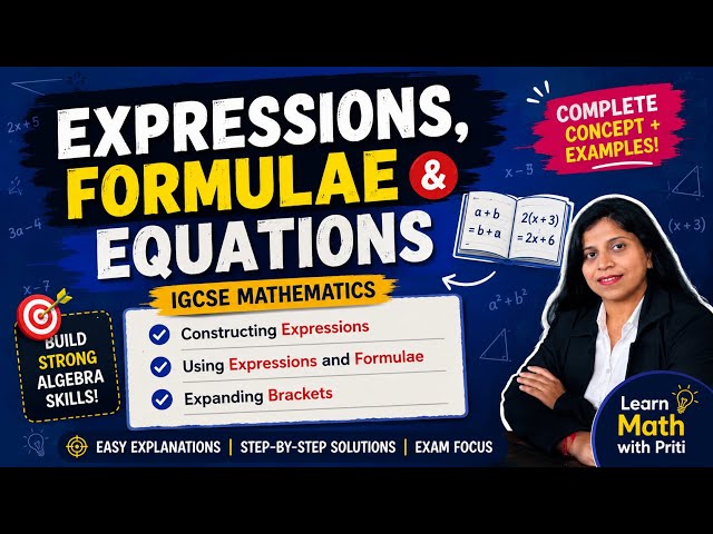 Expressions, Formulae and Equations | Grade 7 | Math | IGCSE | part 1 | 