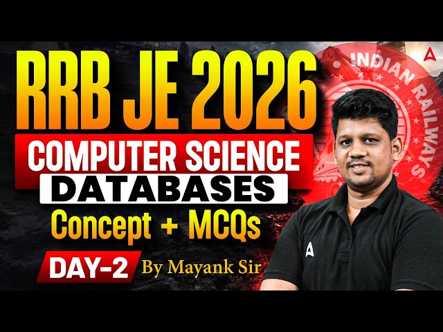 RRB JE 2026 | RRB JE Computer Science Databases MCQs #2 | RRB JE Databases MCQs | By Mayank Sir