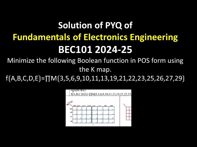 Minimize Boolean function in POS form using the K map F=∏M⟮3,5,6,9,10,11,13,19,21,22,23,25,26,27,29⟯