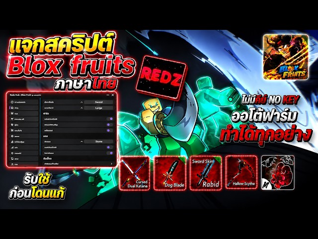 Free Blox Fruits Script Latest Update Redz Thai Language Full Features Mobile/PC [No Key] 🏆