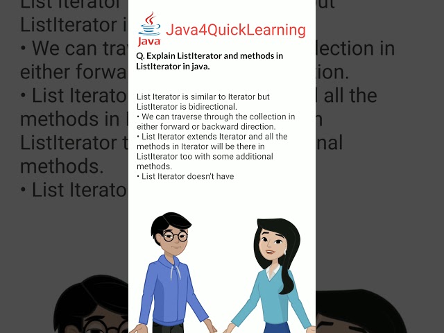 Explain ListIterator and methods in ListIterator || 30 Days 30 Questions (29) || Placement Series