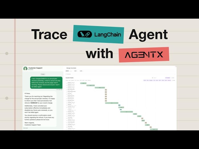 How to trace your LangChain agent with AgentX - Detailed example and workshop.
