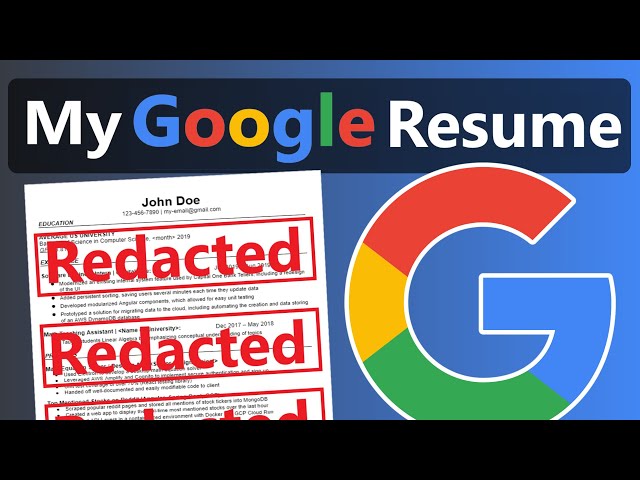 The Resume that got me into Google - Software Engineer Resume Tips