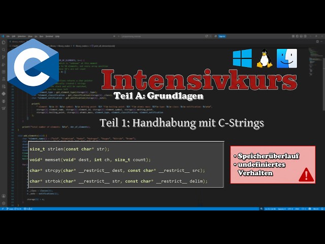 Intensivprogrammierung C: Handhabung mit C-Strings (Teil 1) | ITWorks4U