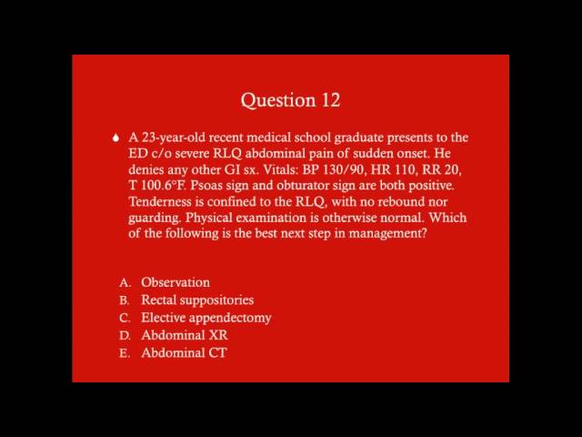 General Surgery Review Questions (Part 2) - CRASH! Medical Review Series
