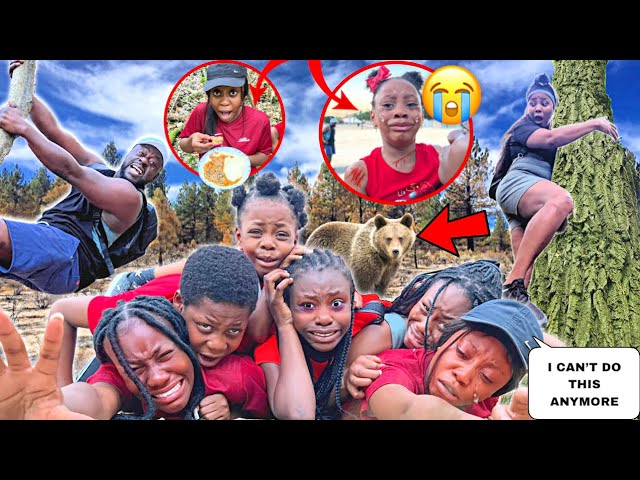 CAN A FAMILY OF 10 SURVIVE IN A WILD FOREST FOR 24 HOURS? 😱 **ASHER GOT INJURED**🚑❤️‍🩹 | TQF