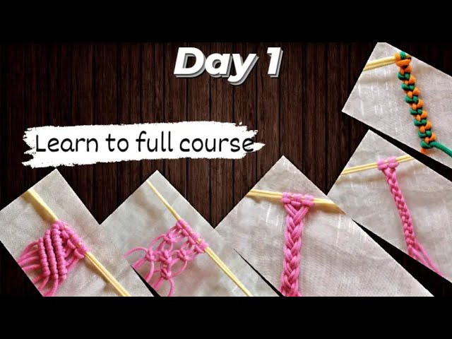 learn to macrame thread art day 1! macrume art !dhage ki bunawat sikhe step by step!#macrameart #art