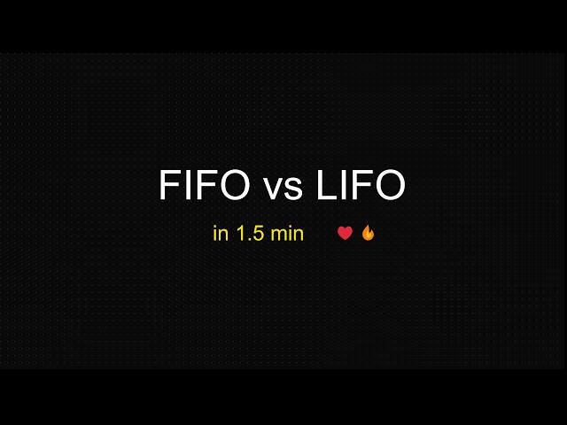 FIFO vs LIFO Explained in 90 Seconds! ⏱️ |  explained visually 🎨