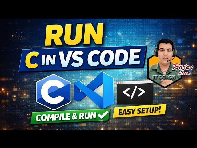 C Programming in VS Code | Compile & Run C Programs Easily #vscode #programming #rajanloonacoding