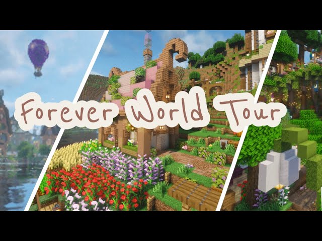 Touring my 1 year old MINECRAFT Forever World