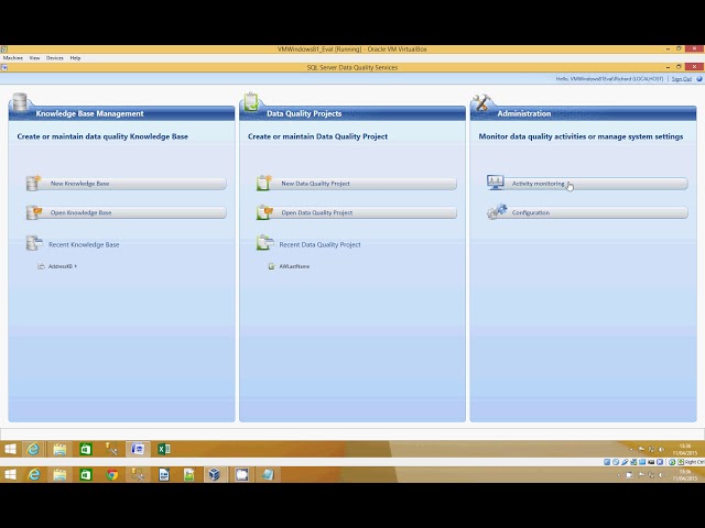 SQL Data Quality Services 13 Monitor Activity