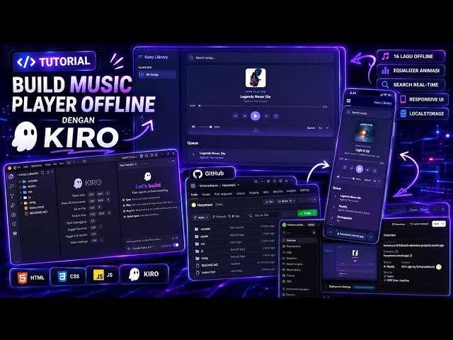 Belajar Kiro AI dari Nol | Install, Membuat Music Player, dan Deploy ke Vercel
