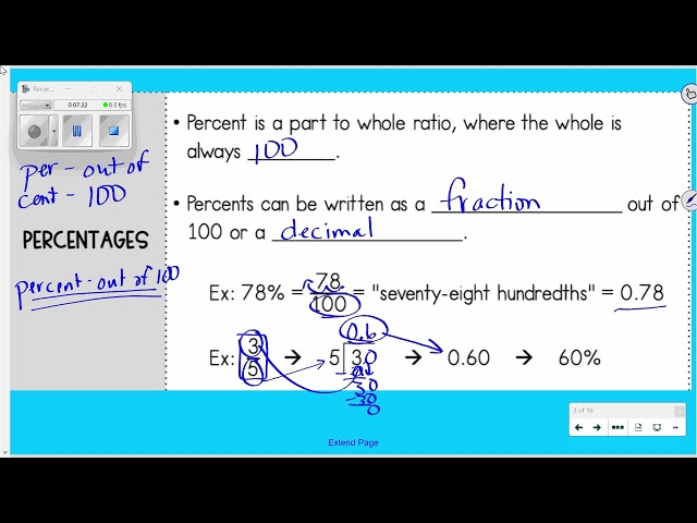 KMS 7th Grade Math - Percent #2 - Intro to Percents