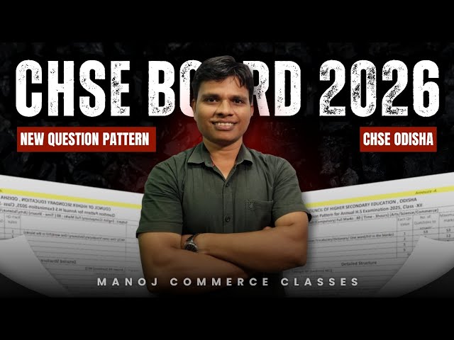 New Question Pattern 2026 || CHSE Odisha | CHSE Board New Exam Pattern 2026