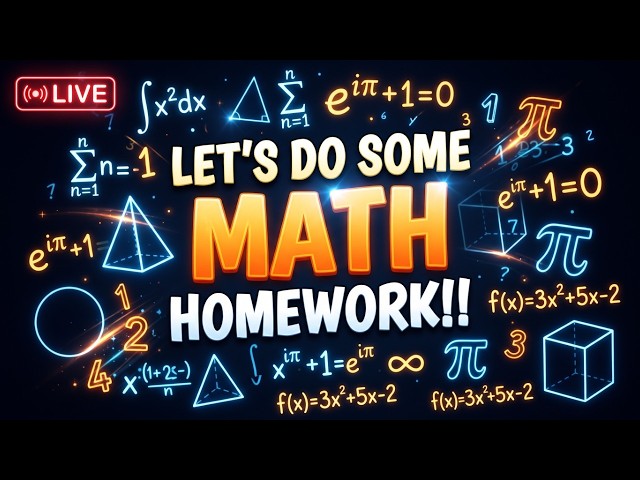 🔴 LIVE: Doing Precalc/Trig Homework 📚 | Study With Me + Chill