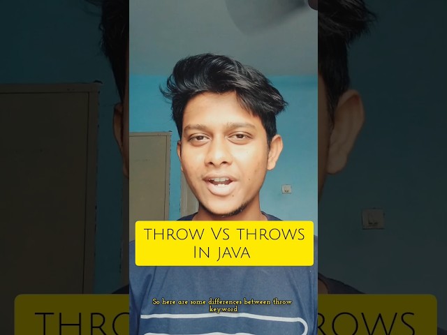 throw Vs throws in java , java interview questions series #javainterviewquestionsandanswers #coding