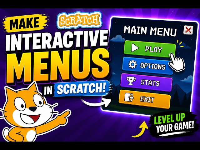 How to make MENUs in 150 SECONDS in Scratch | Scratch Tutorial