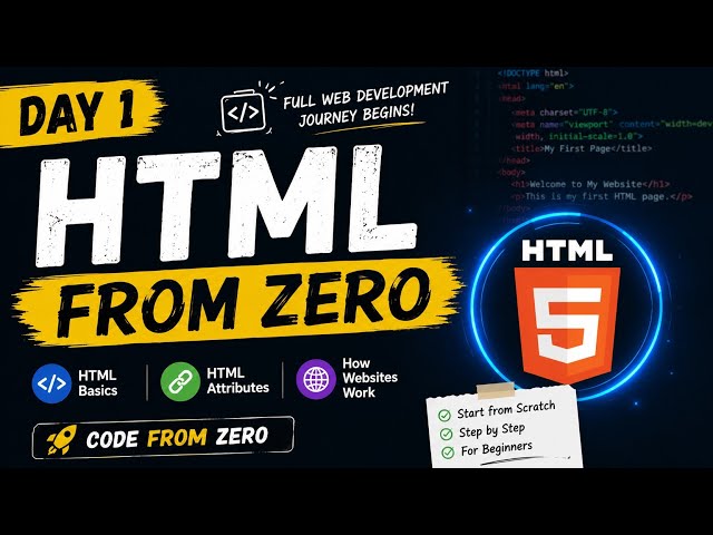 HTML Tutorial for Beginners | Day 1 | HTML Basics, Attributes & How Websites Work