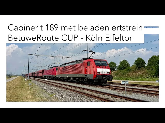 Cabinerit met de beladen erts van BetuweRoute CUP naar Köln Eifeltor