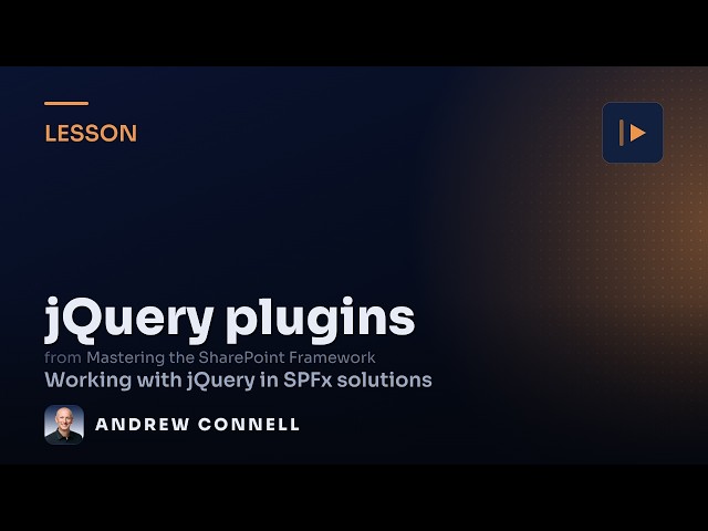 Use jQuery Plugins in SPFx Solutions