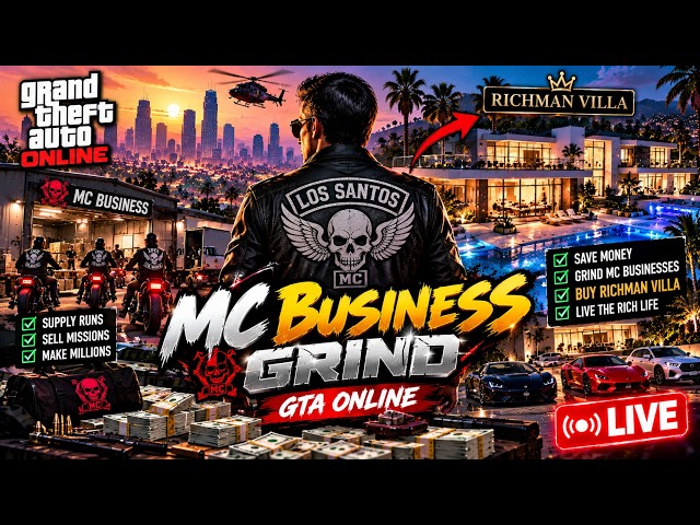 🔴 GTA Online MC Business Grind 🏍️💰 | Saving for Richman Villa 🏰🔥 | LIVE
