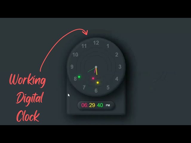 Working Neumorphic digital clock using html css and javascript #css #javascript #web