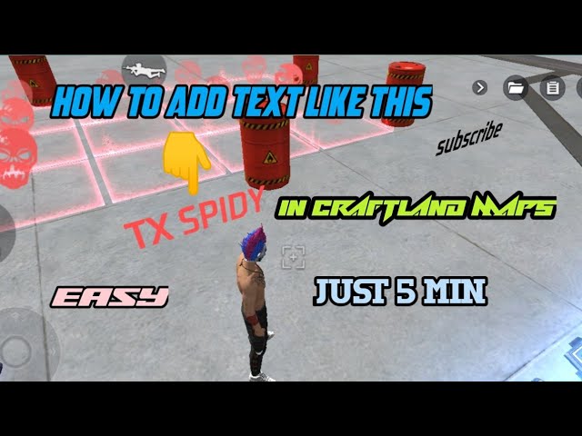 how to add your name in freefire craftland map || #sskspidy