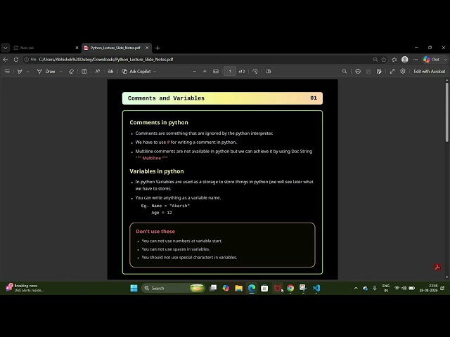Python Tutorial for Beginners in Hindi | Complete Introduction to Python (lecture 1)