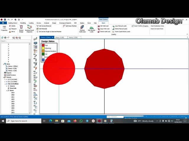 FIXED END/PIN END IN PROTA STRUCTURE