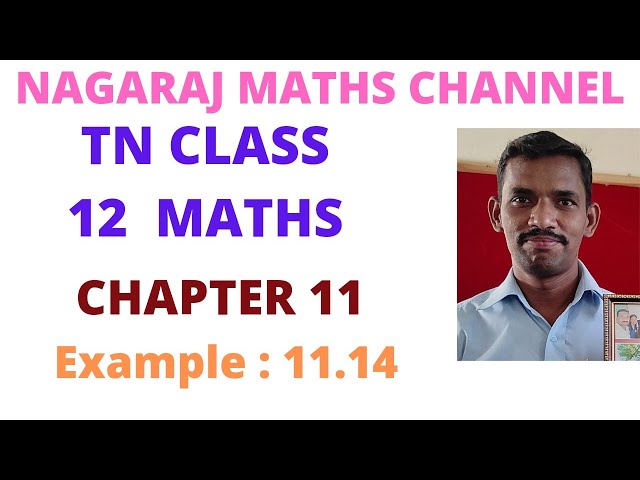 Example:11.14|| TN CLASS 12 MATHS CHAPTER 11