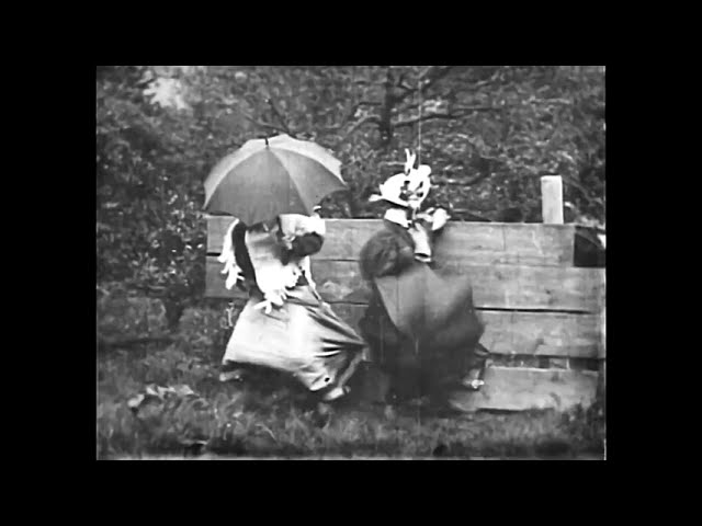 1899 - Ladies' Skirts Nailed to a Fence - James Bamforth (Bamforth and Co. of Holmfirth)