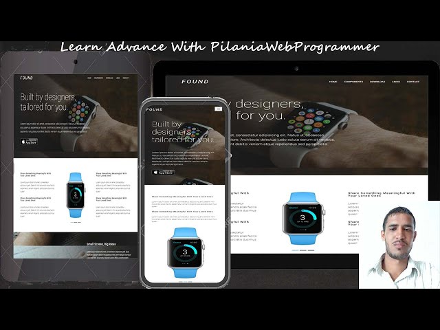 Build Responsive Website Using Bootstrap 5 & 4 | Making Advance Watch Template Landing Page | Part-1