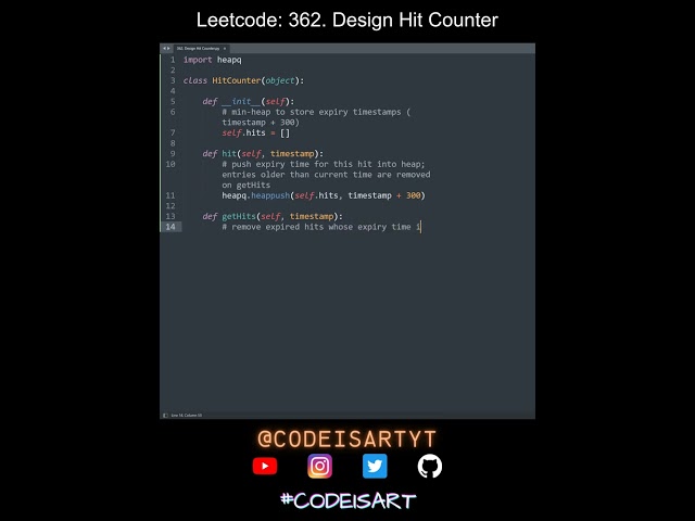 Leetcode 362. Design Hit Counter in Python | Python Leetcode | Python Coding Tutorial | Python ASMR