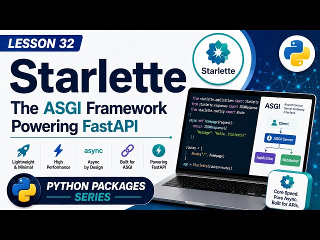 Lesson 32 - Starlette: The ASGI Framework Powering FastAPI | Python Packages Series | Uplatz