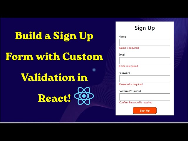 Build a Sign Up Form with Custom Validation in React! ⚛️🔐