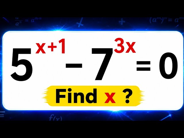 Algebra Challenge: Solving Hard Exponential Equations | Math Olympiad Exams 